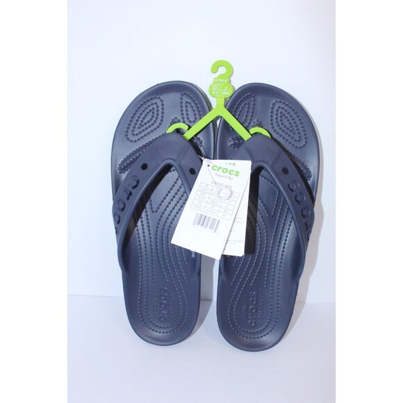 Crocs Adult Baya ll Flip Flop Sandals M9 W11 Blue Iconic Comfort Slide On Casual - Picture 1 of 9